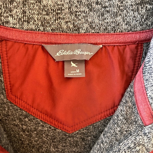 Eddie Bauer Men's Radiator Fleece Snap Mock Neck Sweater - Picture 7 of 7